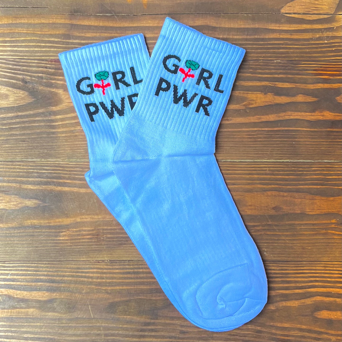 Girl Power Blue Socks