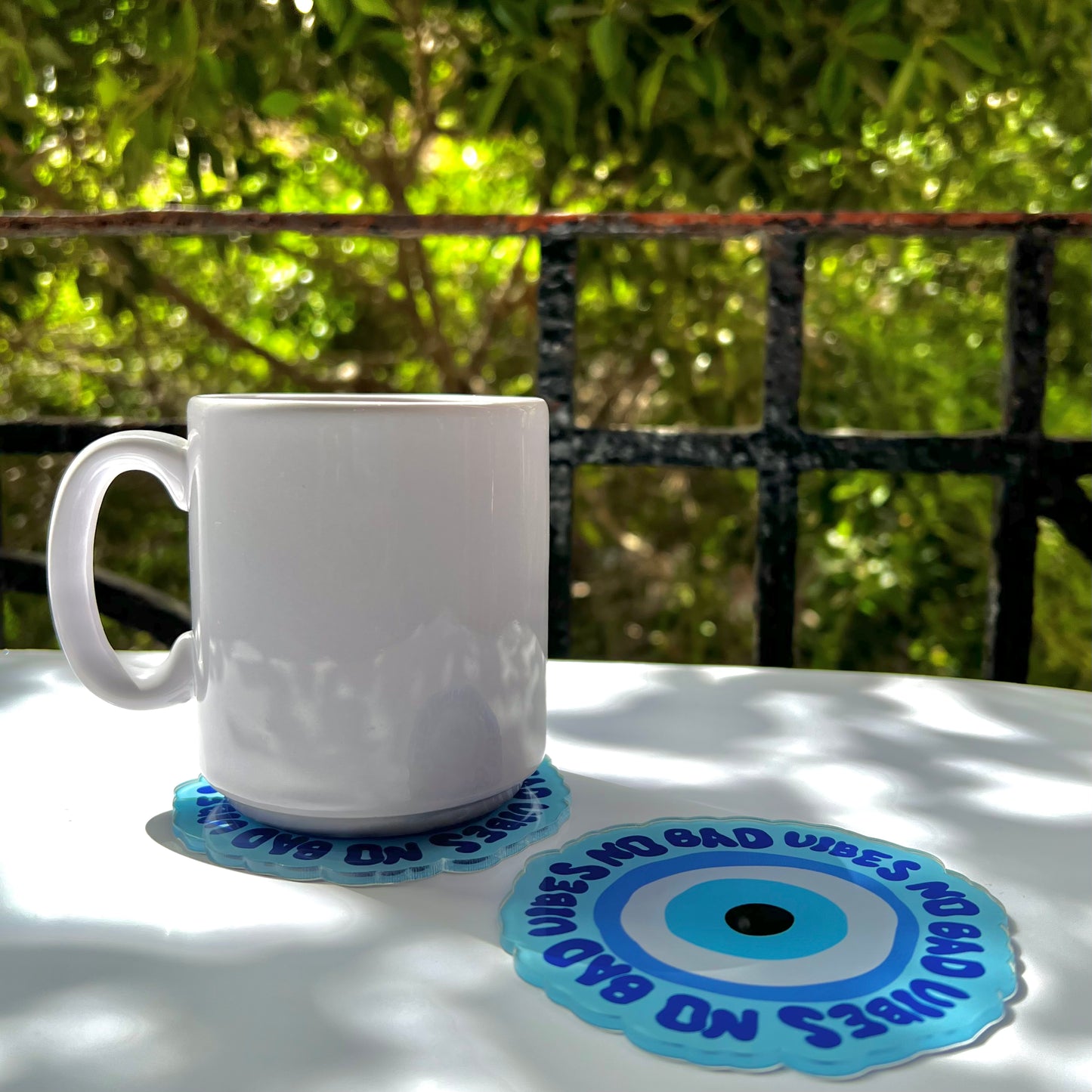 No Bad Vibes Acrylic Coaster
