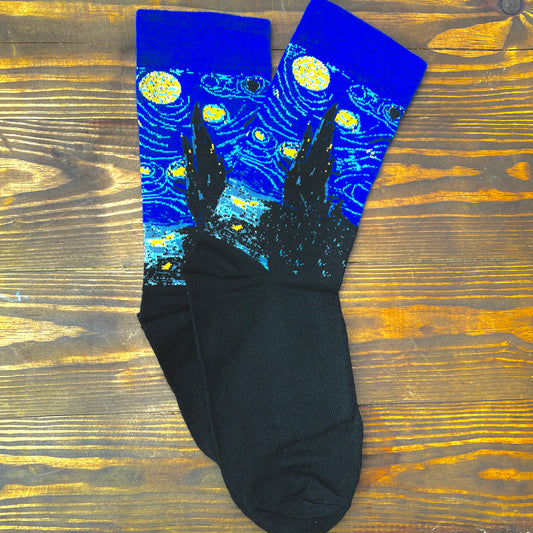The Starry Night Art Socks
