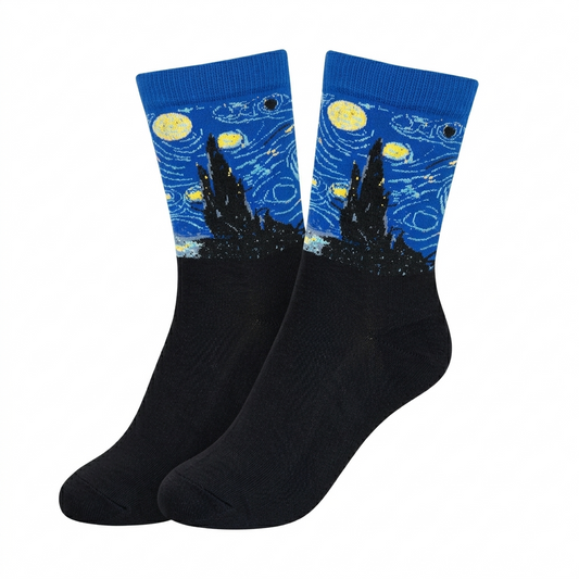 The Starry Night Art Socks