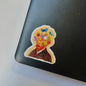 Van Gogh Floral Portrait - Single Sticker