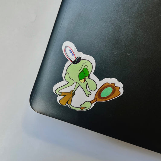 Squidward Mirror Sticker
