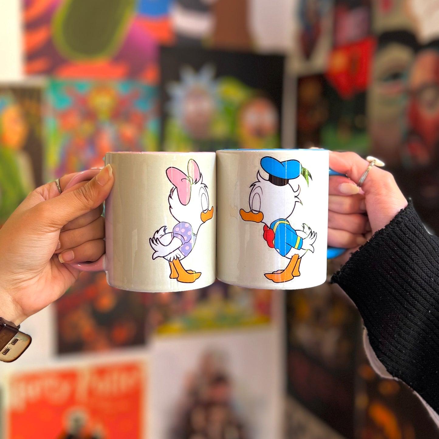 Donald & Daisy Duck Couple Mugs Set