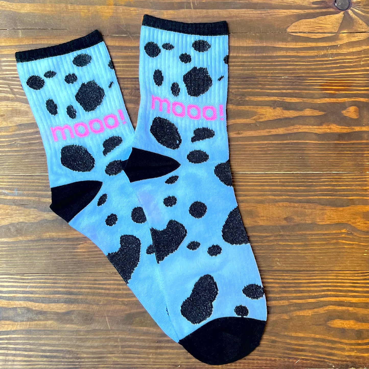Mooo! Cow Print Socks
