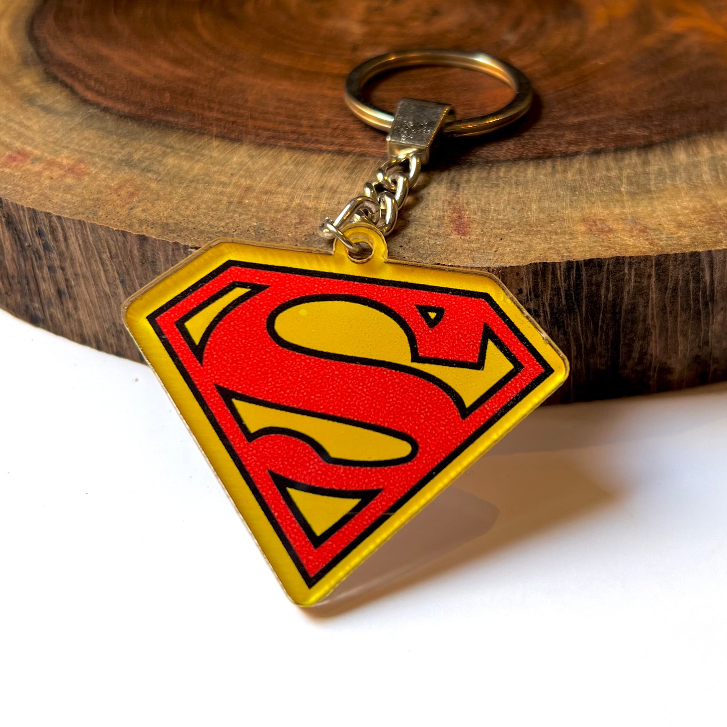 Superman Logo Acrylic Keychain