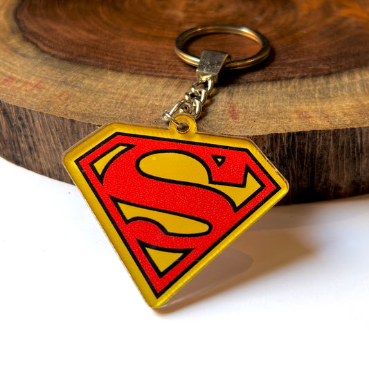 Superman Logo Acrylic Keychain