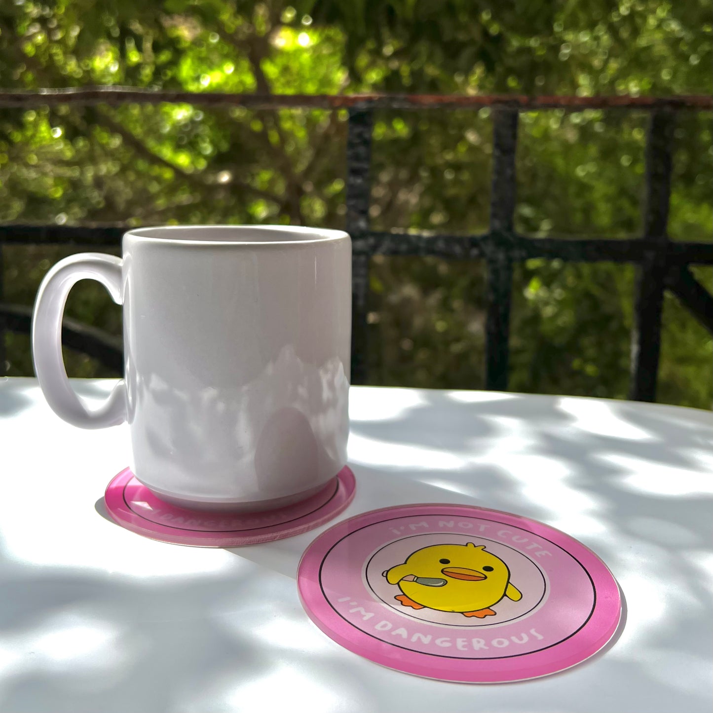 I’m Not Cute, I’m Dangerous Acrylic Coaster