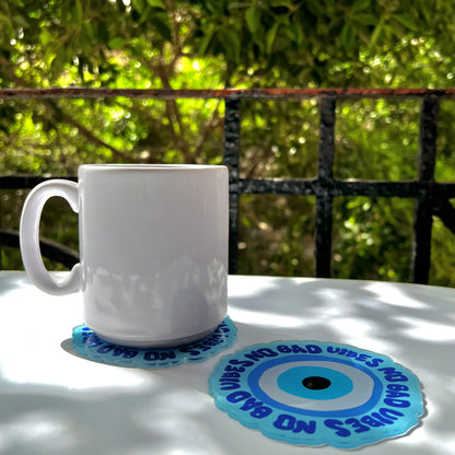 No Bad Vibes Acrylic Coaster