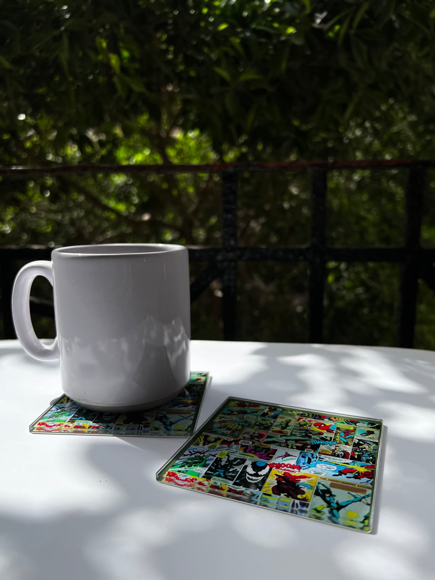 Marvel Retro Comic Collage Acrylic Coaster