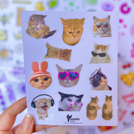Catty Memes Stickers Sheet