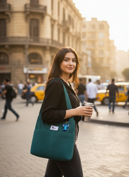 The Everyday Tote Bag | Royal Green