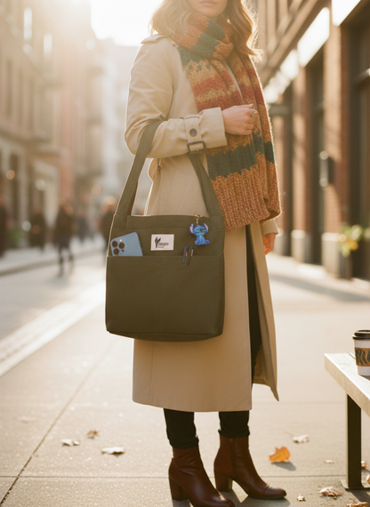 The Everyday Tote Bag | Olive Moss