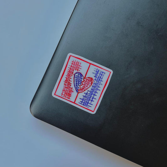 Broken Heart Sketch Sticker