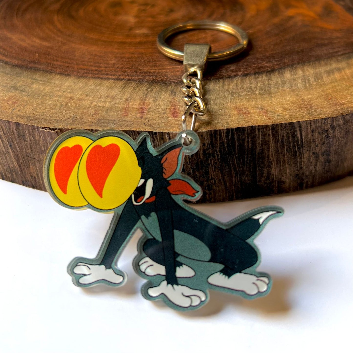Heart Eyes Tom Meme Acrylic Keychain