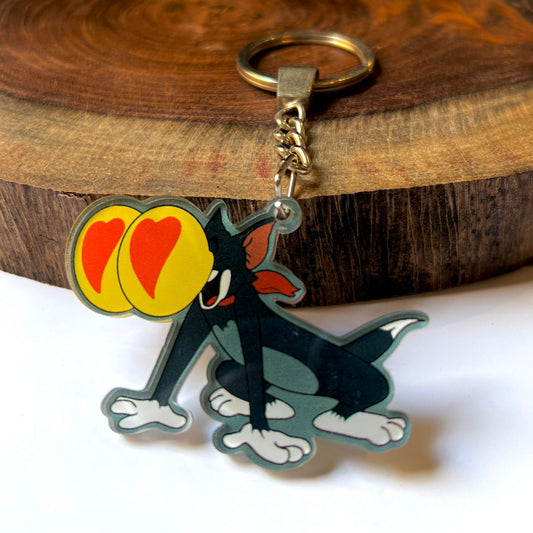 Heart Eyes Tom Meme Acrylic Keychain
