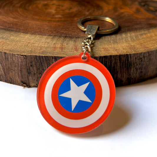 Captain America Shield Acrylic Keychain