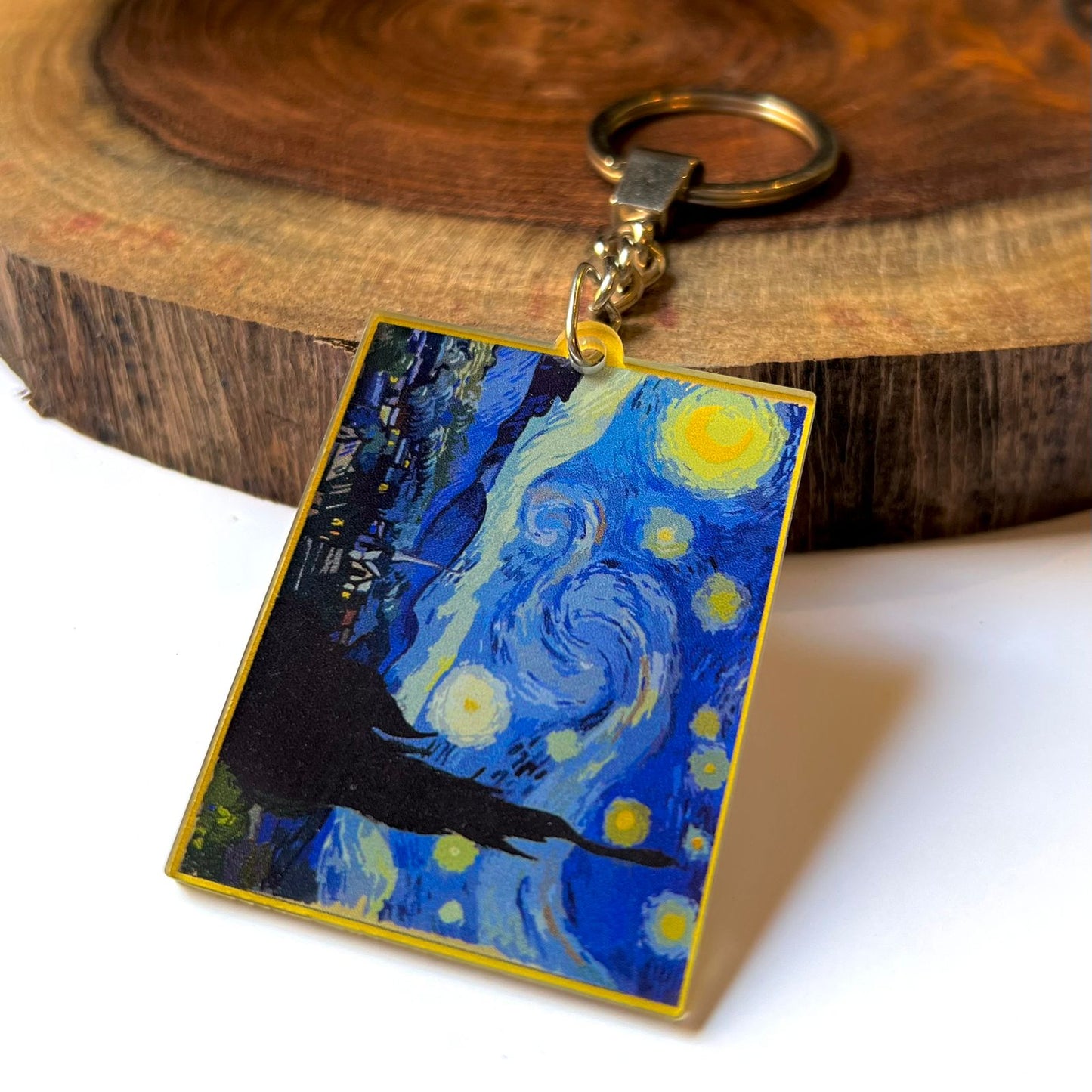 Van Gogh The Starry Night Acrylic Keychain