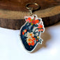 Anatomical Floral Heart Vintage Acrylic Keychain