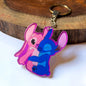 Stitch & Angel Hug Acrylic Keychain