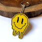 Melting Smiley Face Acrylic Keychain