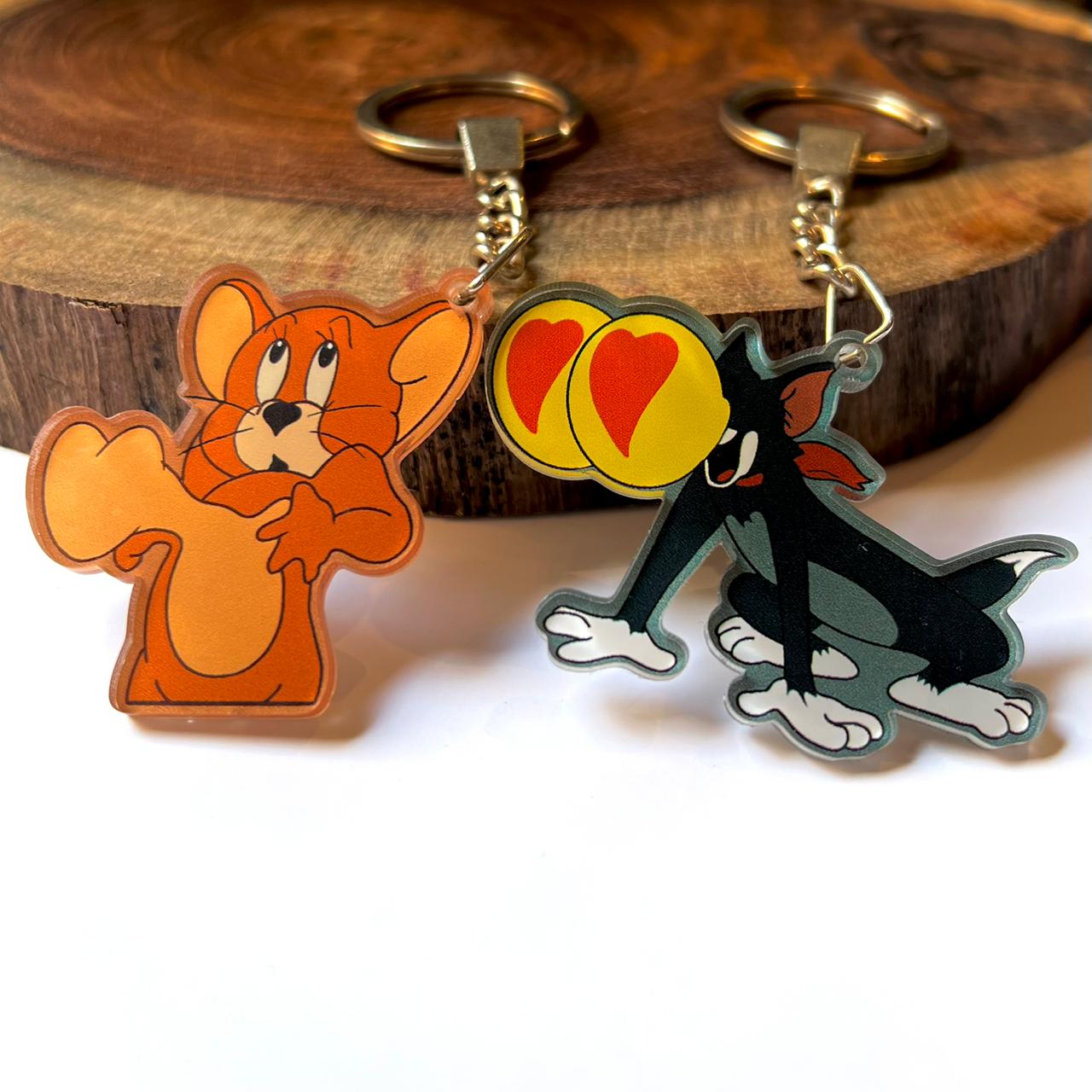Tom & Jerry Love-Struck Acrylic Keychain Set