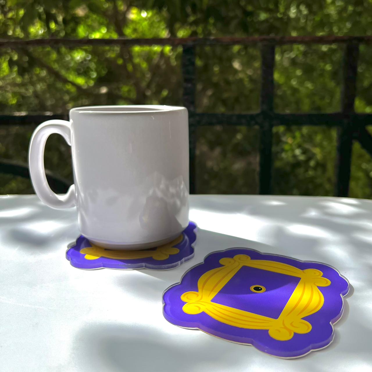 Friends Peephole Frame Acrylic Coaster